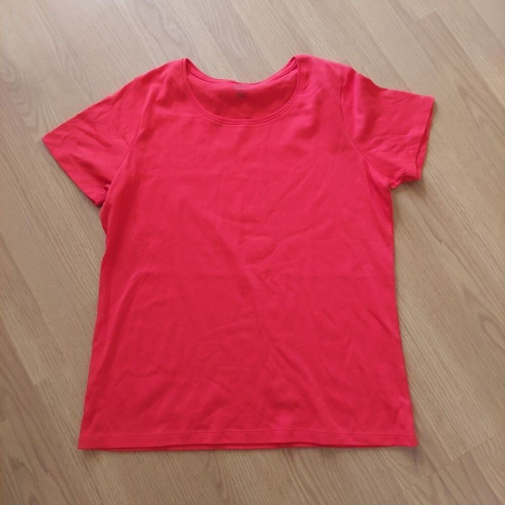 Falls Creek Women's Basic Red Short Sleeve T-shirt Sz XL